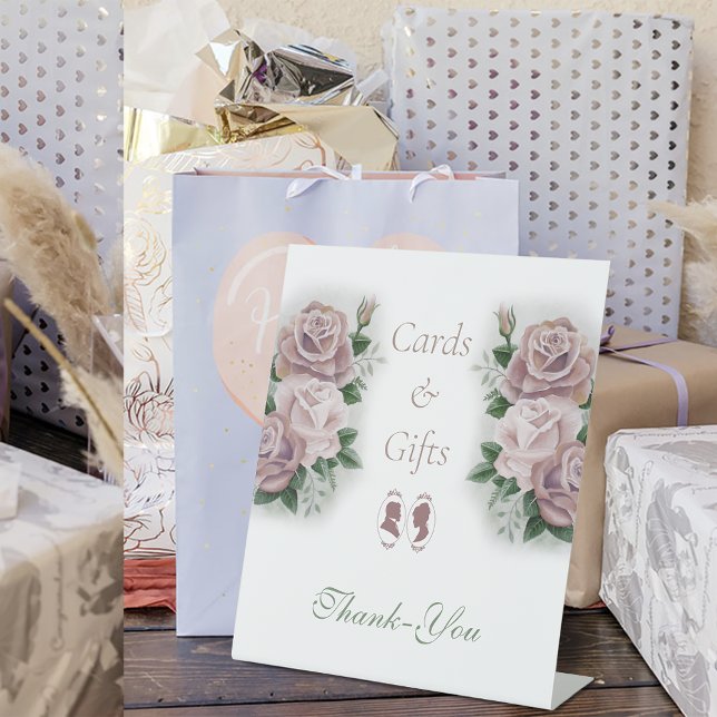 Regency Bridgerton Pink Roses Cameo Karten & Gesch Sockelschild (Von Creator hochgeladen)