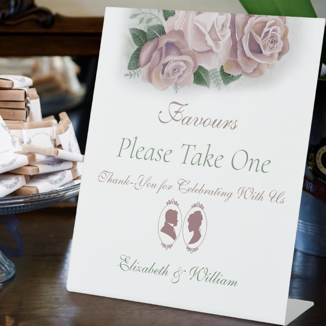 Regency Bridgerton Pink Roses Cameo Sockelschild (Von Creator hochgeladen)