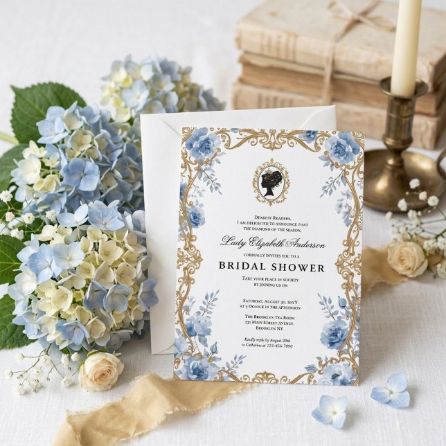 Regency-Epoche florale Brautparty Einladung (Von Creator hochgeladen)