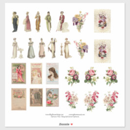 Regency-Epochen-Mode Set 1 kundenspezifischer Viny Aufkleber