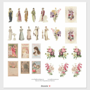 Regency-Epochen-Mode Set 1 kundenspezifischer Viny Aufkleber