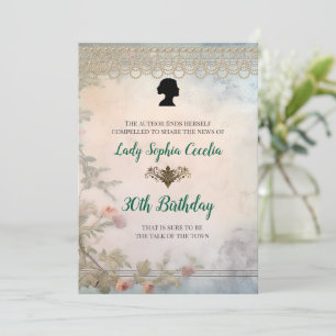 Regency-Era-Einladung zum Geburtstag mit sanften B Einladung