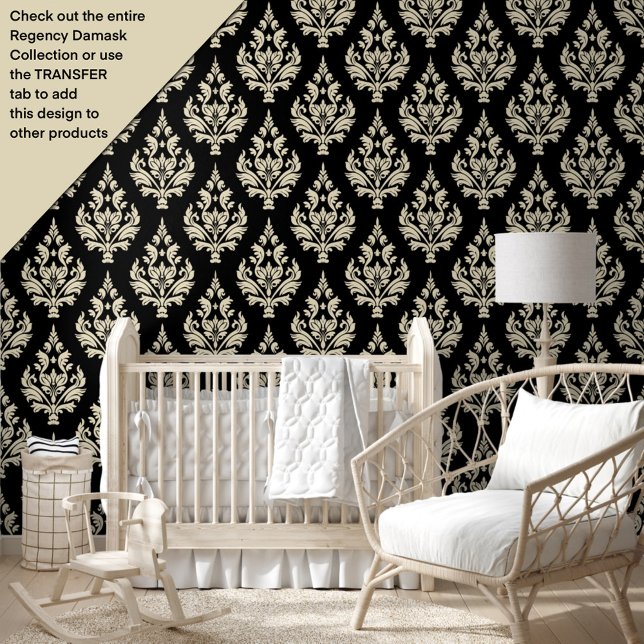 Regency Era Inspiriert Damask Scroll Leafpaper Tapete (Von Creator hochgeladen)