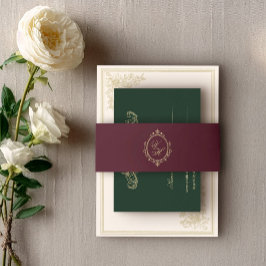 Regency Era Wedding Belly Band with Monogram Crest