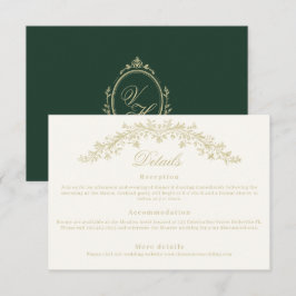 Regency Era Wedding Elegant Heirloom Details Begleitkarte