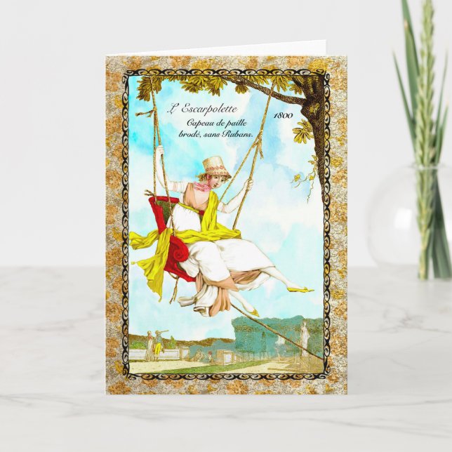 Regency Fashion 1800 Grußkarte Karte (Vorderseite)