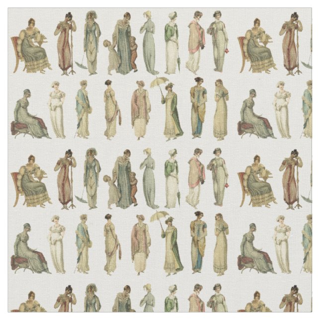 Regency Fashion 1809-1815 Stoff (Nahaufnahme)