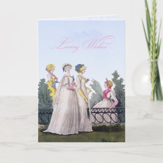 Regency Fashion Happy Birthday Grußkarte Karte