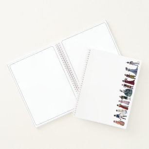 Regency Fashion Historische Jane Austen 8.5x11 Notizbuch