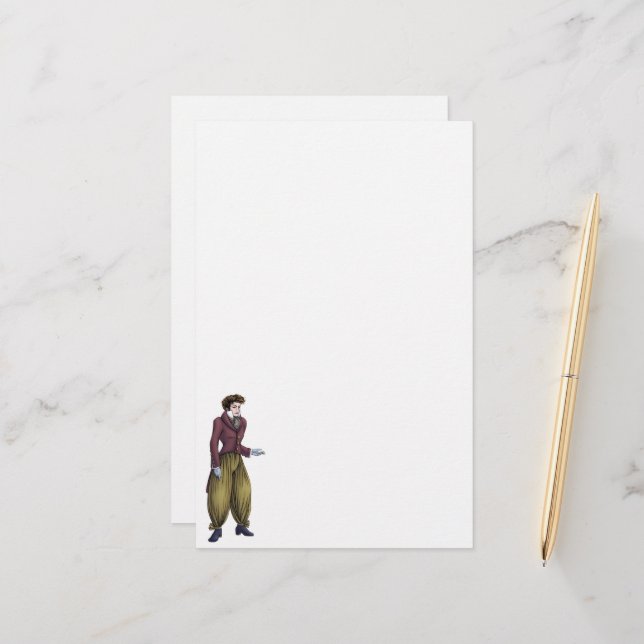 Regency Fashion Stationery - Gentleman #6 Briefpapier (Vorderseite/Rückseite Beispiel)