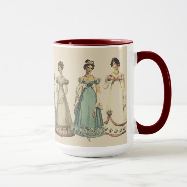 Regency Fashion Tasse für Jane Austen Fans (Rechts)