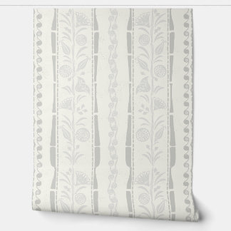Regency Floral Sophisticated Stripes - Light Gray  Tapete