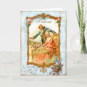 Regency französischer Stil Romantic Musical Couple Karte