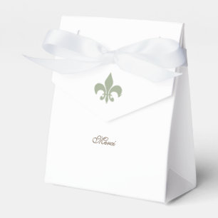 Regency French Green Lilie Merci Wedding Geschenkschachtel