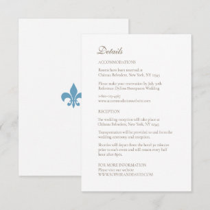 Regency French Lilie Wedding Details Begleitkarte