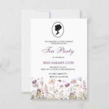 Regency Garden Party zum Geburtstag Einladung