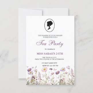 Regency Garden Party zum Geburtstag Einladung