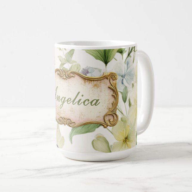 Regency-Garten personalisiert Kaffeetasse (VorderseiteRechts)