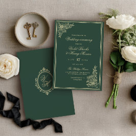 Regency-Garten Vintage-Klassiker Romantische Hochz Einladung