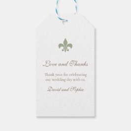 Regency Green Lilie Merci Wedding Geschenkanhänger