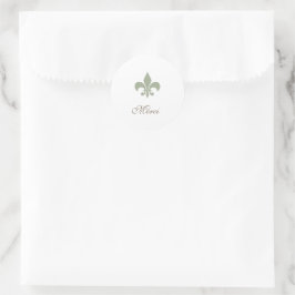 Regency Green Lilie Merci Wedding Runder Aufkleber