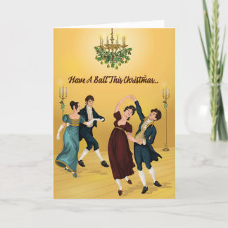 Regency hat einen Ball diese Weihnachtskarte Feiertagskarte