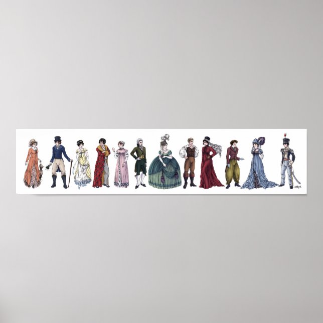 Regency Historical Fashion - Long 20x4.5 Poster (Vorne)