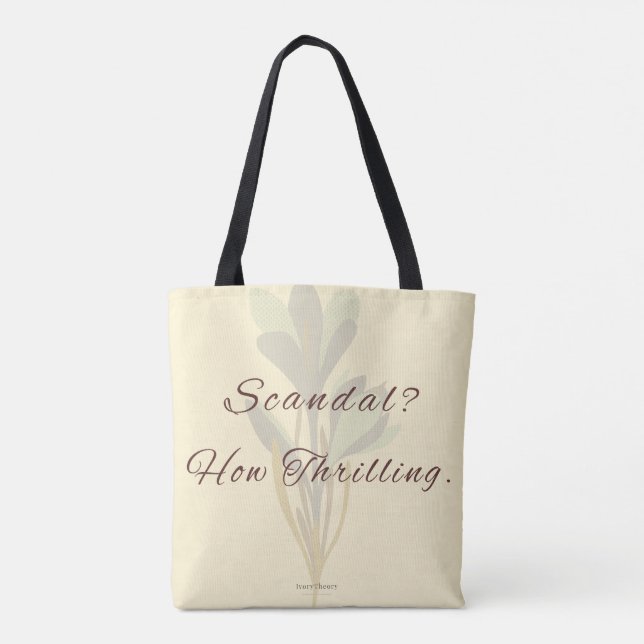 Regency Inspired Witty Minimalist Tote Bag (Rückseite)