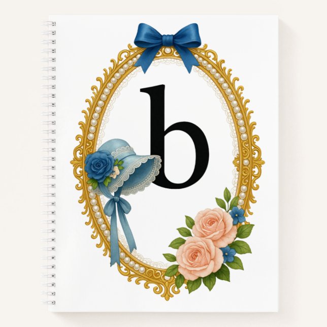 Regency Letter B Monogram Journal  Notizbuch (Vorderseite)