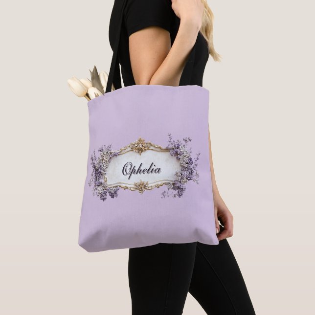 Regency-Lila-Blumenmuster Personalisiert (Von Nahem)
