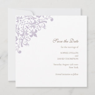 Regency Lila Fleur de Wedding Save the Date