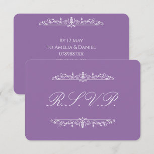 Regency Lila RSVP Karte