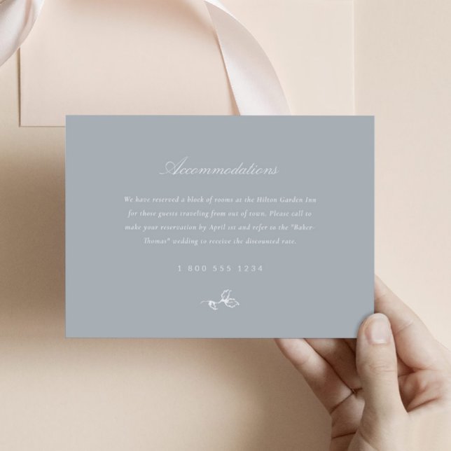 Regency Monogram Wedding Einladungskarte (Regency Monogram Wedding Enclosure Card)