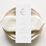 Regency Monogram Wedding Menu Menükarte<br><div class="desc">Dieses Regency Monogram Wedding Menu aus der Victoria Collection besticht durch handgezeichnet Flora im Renaissance-Stil,  die das Hochzeitsmenü in einem klassischen,  eleganten Schriftart-Stil umrahmen. Dieses zeitlose Design macht Ihren Gästen einen bleibenden Eindruck!</div>
