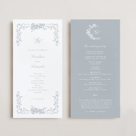 Regency Monogram Wedding Program Programm