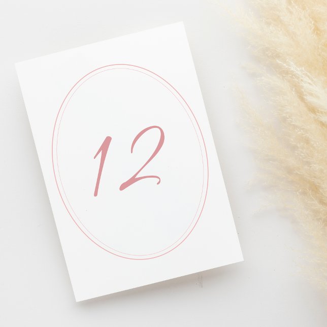 Regency Pink Classic Cameo Wedding Tischnummer (Von Creator hochgeladen)