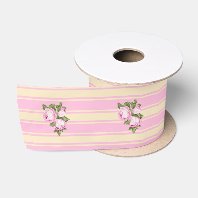 Regency Rose Satin Ribbon Satinband (Spule)
