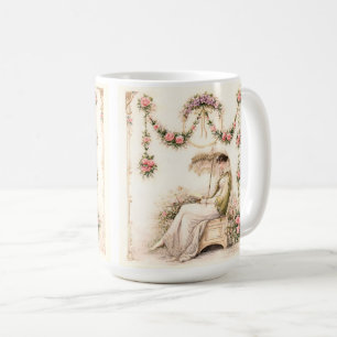 Regency-Rosengarten Lesende Dame Kaffeetasse