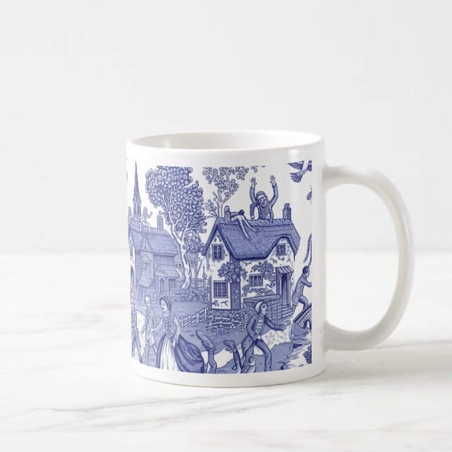 Regency Undead Blue Willow - Mug Kaffeetasse (Rechts)