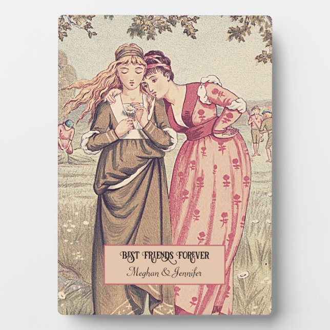 Regency Viktorianisch Besties Personalisiert Frien Fotoplatte (Vorderseite)