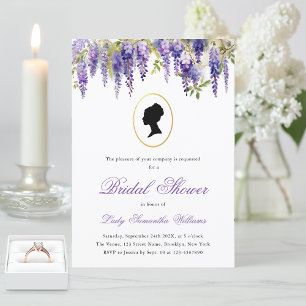 Regency Vintage Floral Wisteria Brautparty Einladung