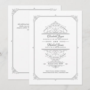 Regency Wedding Einladungen Vintag Themed Classic