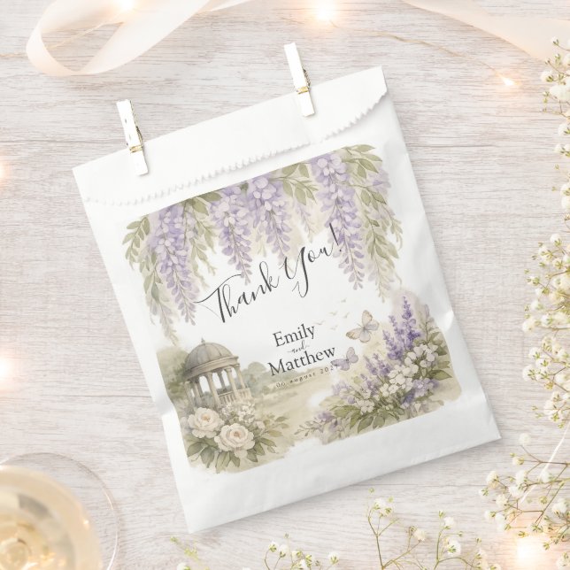 Regency-Wisteria-Hochzeitsgunst-Beutel Geschenktütchen (Ausgeschnitten)