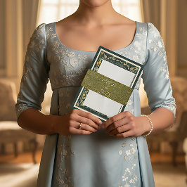 Regencycore Elegant Formal English Regency Hochzei Einladungsbanderole