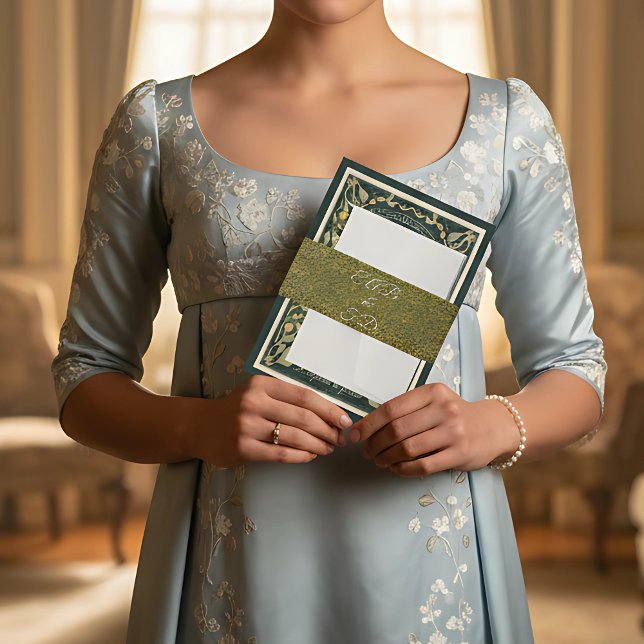 Regencycore Elegant Formal English Regency Hochzei Einladungsbanderole (Von Creator hochgeladen)