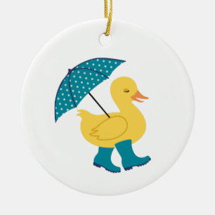 Regenente Keramik Ornament