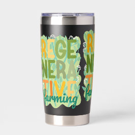 Regenerative Landwirtschaft und gesundes Leben grü Thermobecher