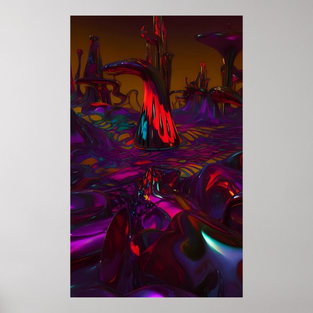 Regenerativer Tsunami der Schöpfung - Ken Gage Art Poster (Vorne)