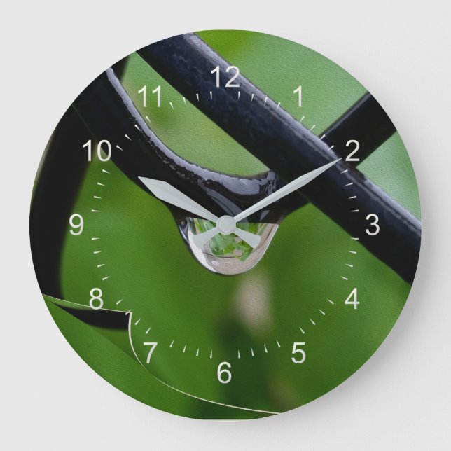 Regenfall Große Wanduhr (Vorderseite)