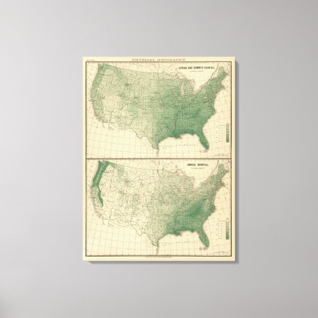 Regenfall Leinwanddruck (Vorderseite)